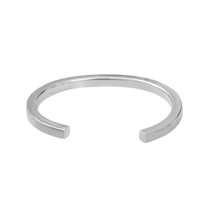 friendship wristband bracelet-Silver Wire Open Bracelet 5mm