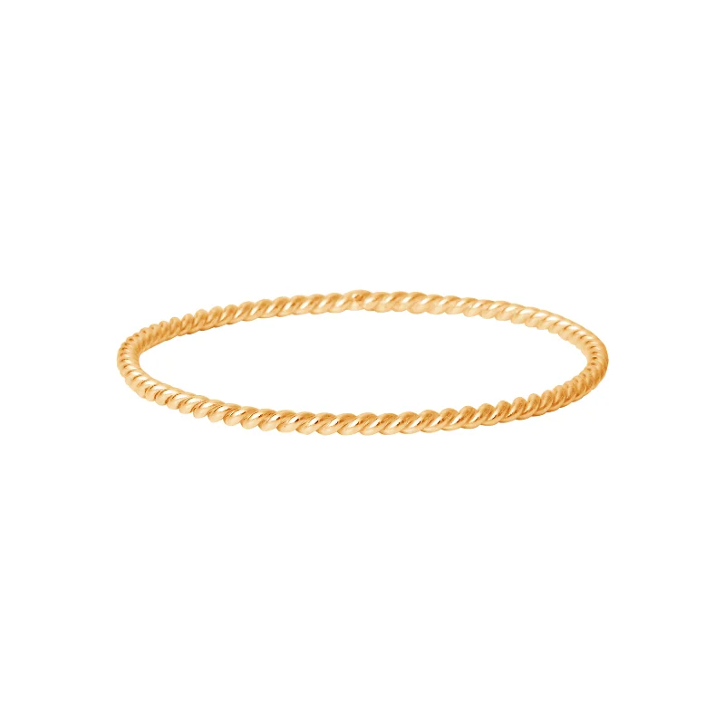 handmade wire bracelet-Gold-Plated Silver Twist Bracelet