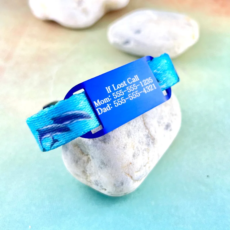 inspirational quote bracelet-Identification Bracelet "Dolphin"