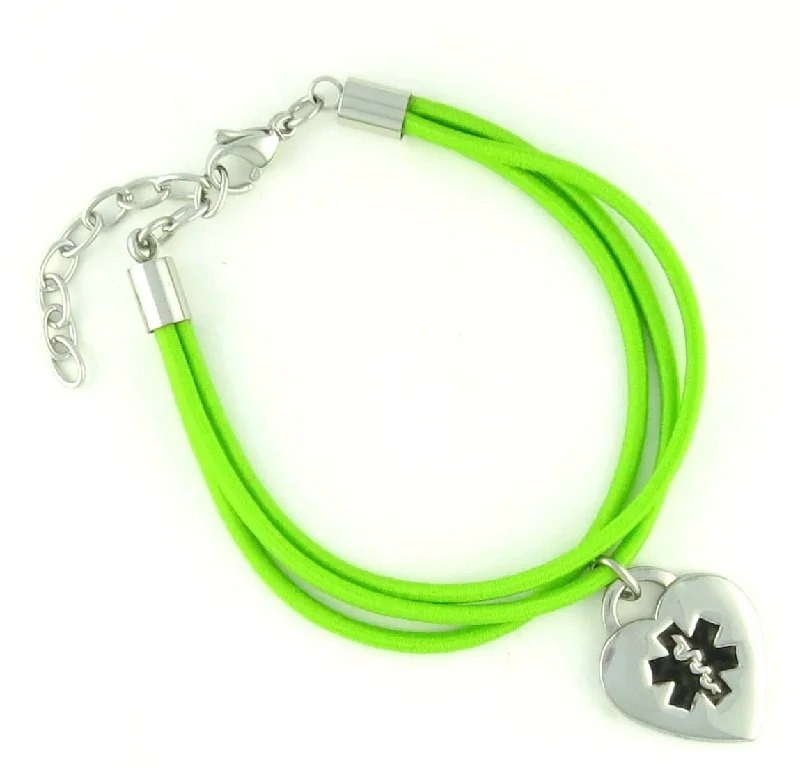 delicate chain bracelet-Jamie "Lime" Medical Charm Bracelets