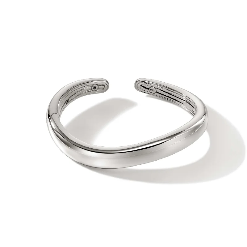 cute friendship bracelet set-John Hardy Surf Sterling Silver Kick Cuff