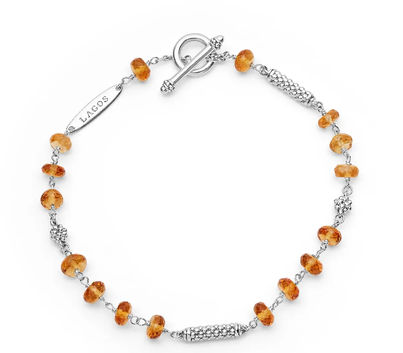 multi-colored beaded bracelet-LAGOS Caviar Icon Citrine Beaded Bracelet