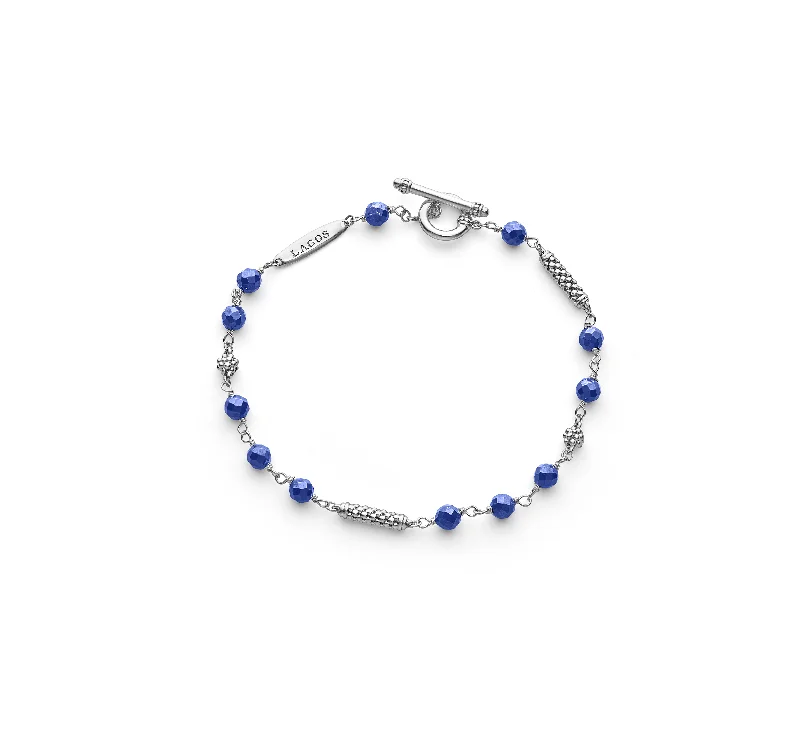 flower charm bracelet-LAGOS Caviar Icon Ultramarine Beaded Bracelet