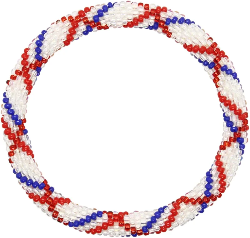 matching couple bracelets-Patriotic Plaid