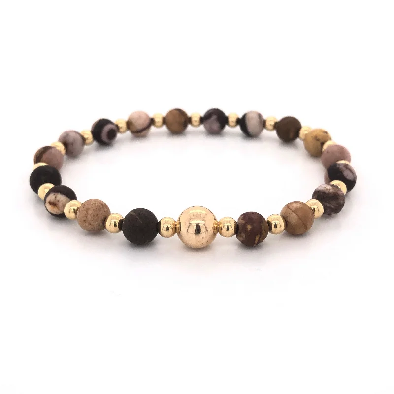 stacking bracelet set-The Tommy Bracelet • Australian Zebra Jasper