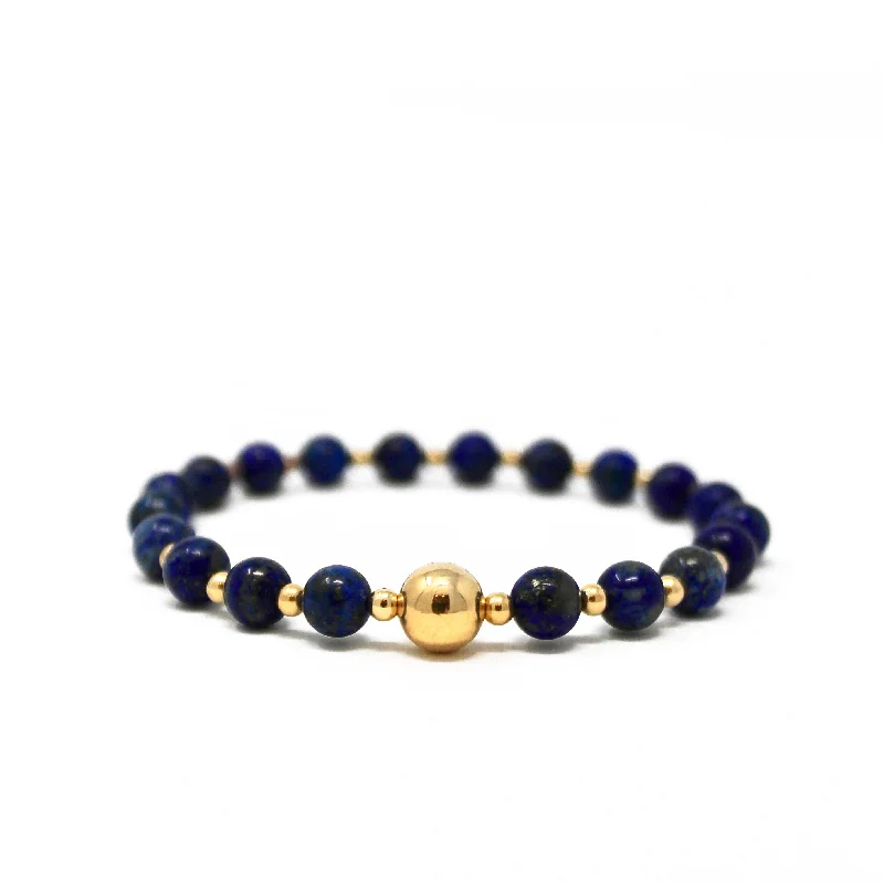 colorful charm bracelet-The Tommy Bracelet • Lapis Lazuli