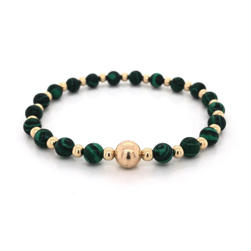 natural wood bracelet-The Tommy Bracelet • Malachite