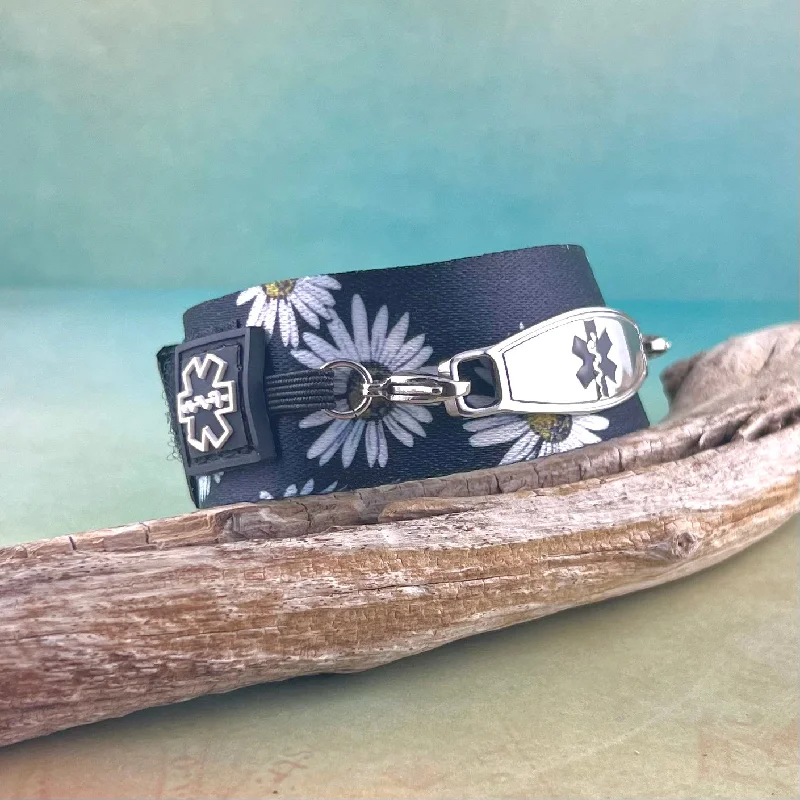 women's cuff bracelet-Universal Daisy Medical Bracelet