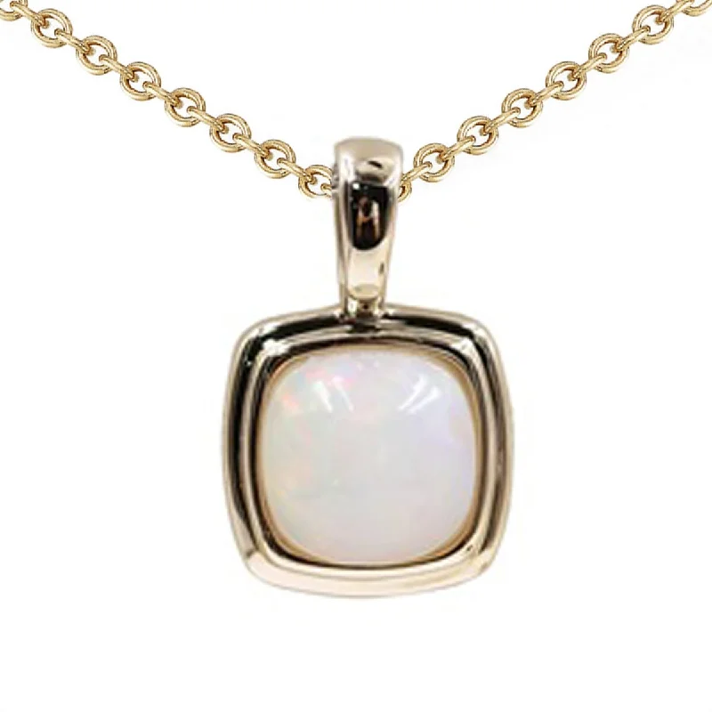 friendship necklace-14Kt Yellow Gold Ethiopian Opal Pendant