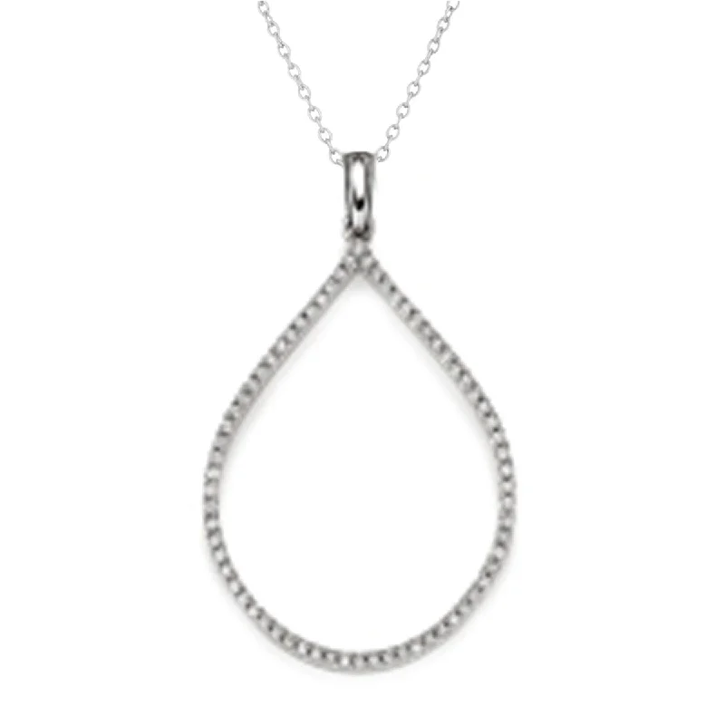 gold coin necklace-925 Sterling Silver White Natural Zircon Pendant