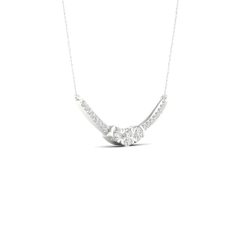 moon pendant necklace-De Couer 10k Gold 1/2ct TDW Diamond Necklace