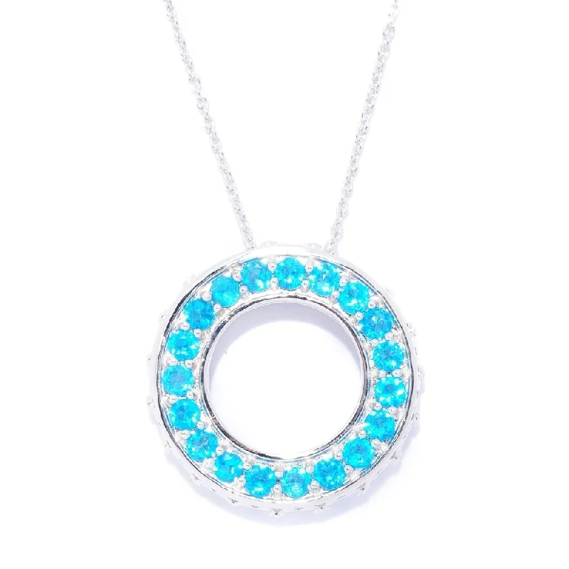 rhinestone necklace-Exotic Apatite Circle of Life Necklace