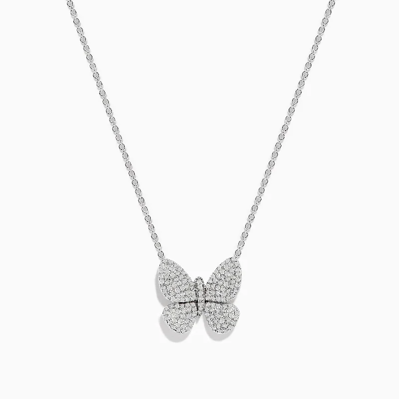 pearl necklace for women-925 Sterling Silver Butterfly Necklace