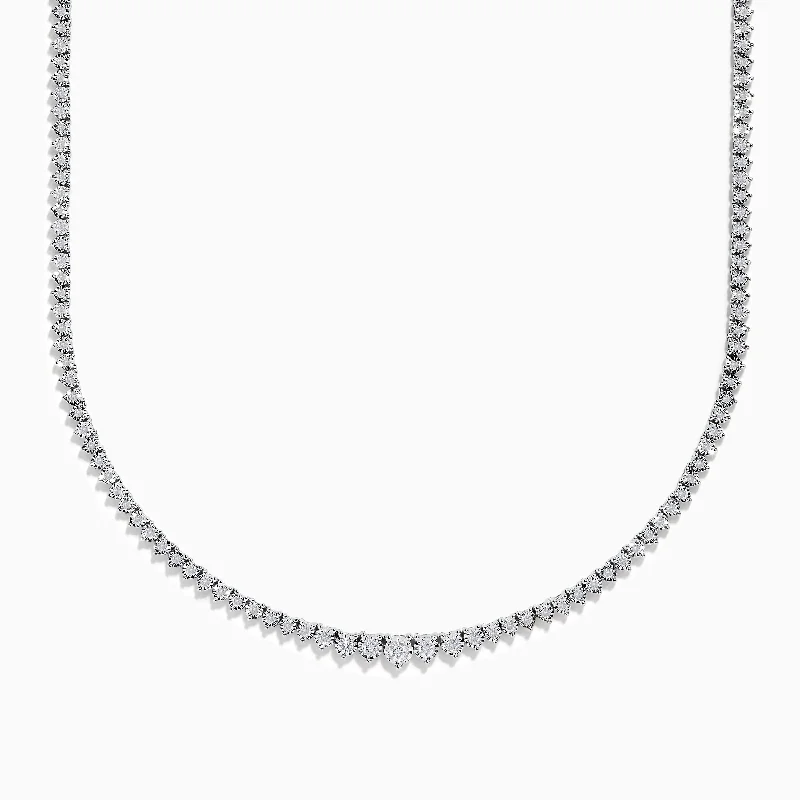 men’s gold necklace-Pave Classica 14K White Gold Diamond Tennis Necklace 1.94 TCW