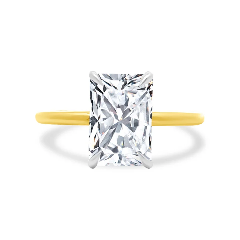 white gold wedding rings-2.51ct Radiant Diamond Solitaire