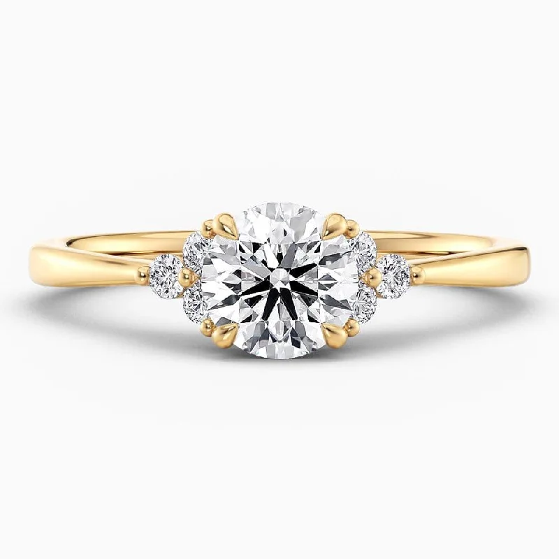 oval diamond engagement rings-Annalise Cluster Lab Grown Diamond Engagement Ring