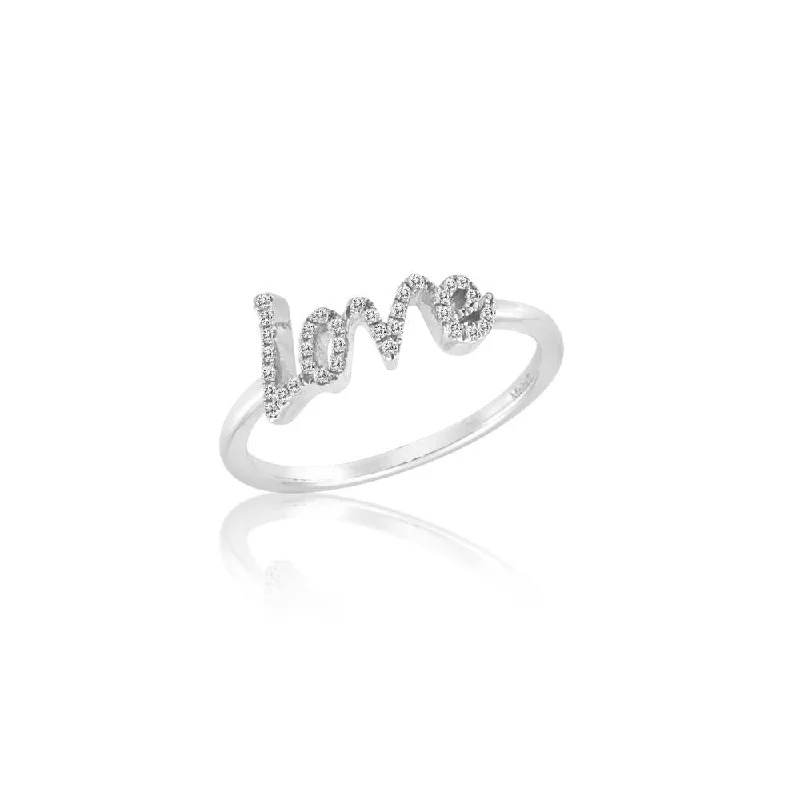 black wedding rings-Meira T  Diamond LOVE Ring