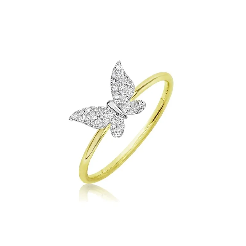 wedding rings sets-Meira T Butterfly Diamond Ring