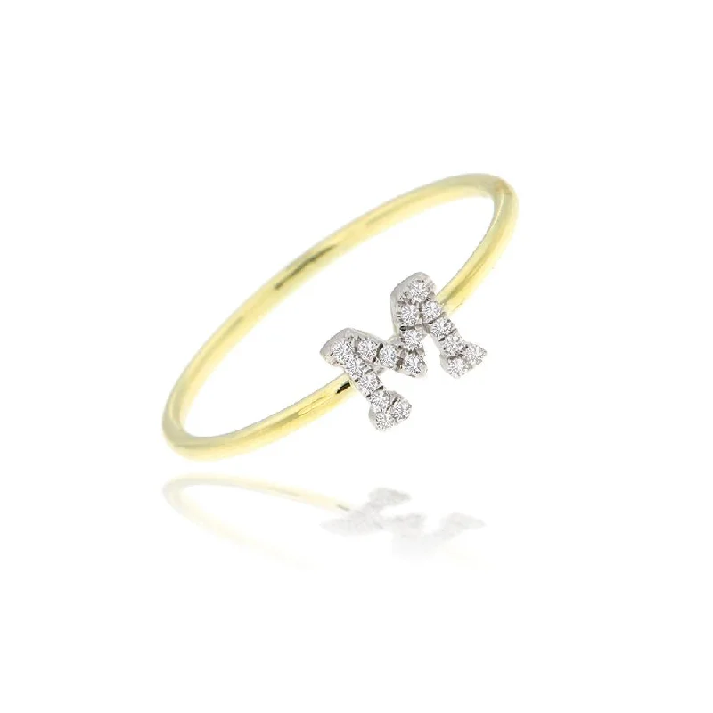 large diamond rings-Meira T  Diamond Initial Ring