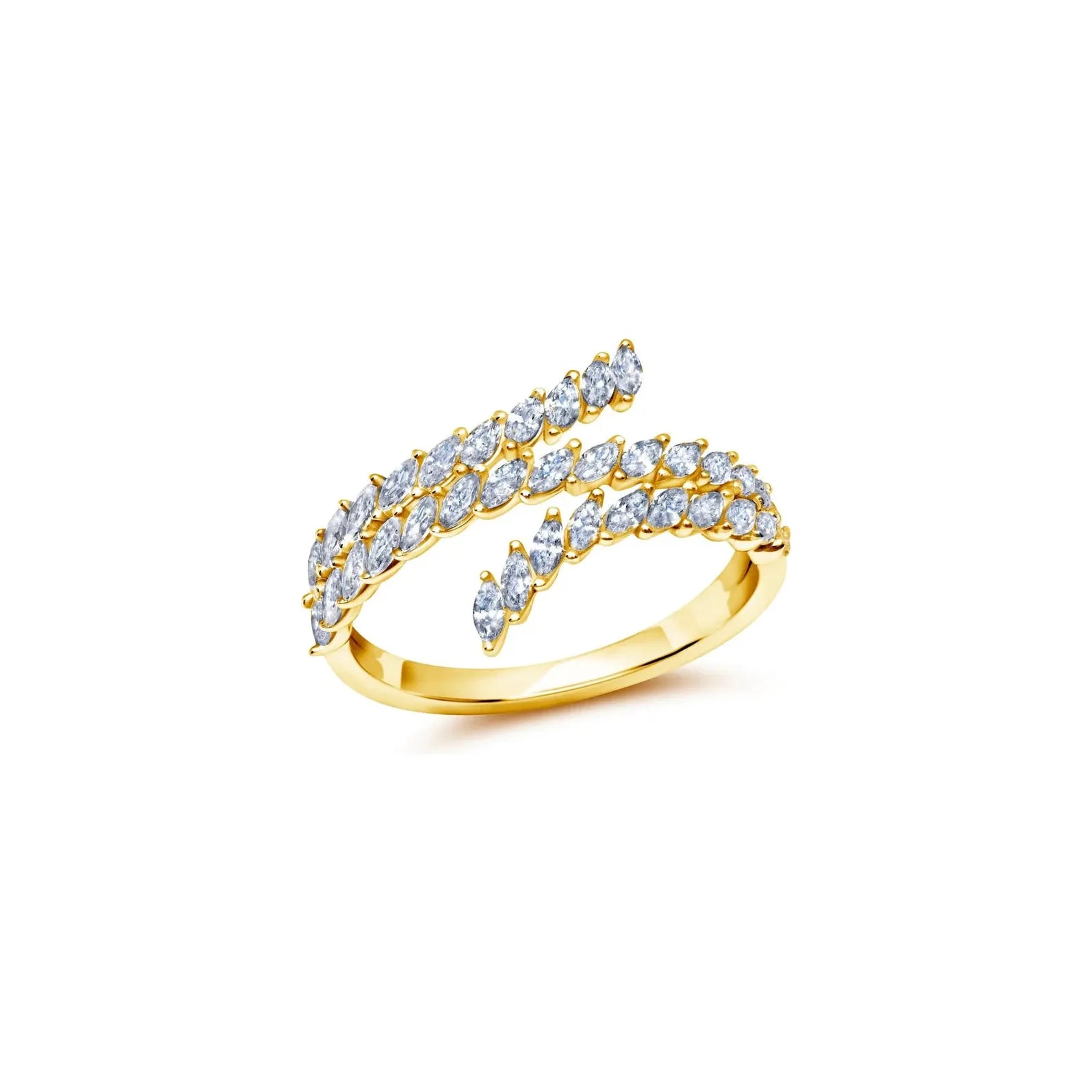 engagement rings with pearls-CRISLU  Marquee Wrap Ring in Yellow Gold