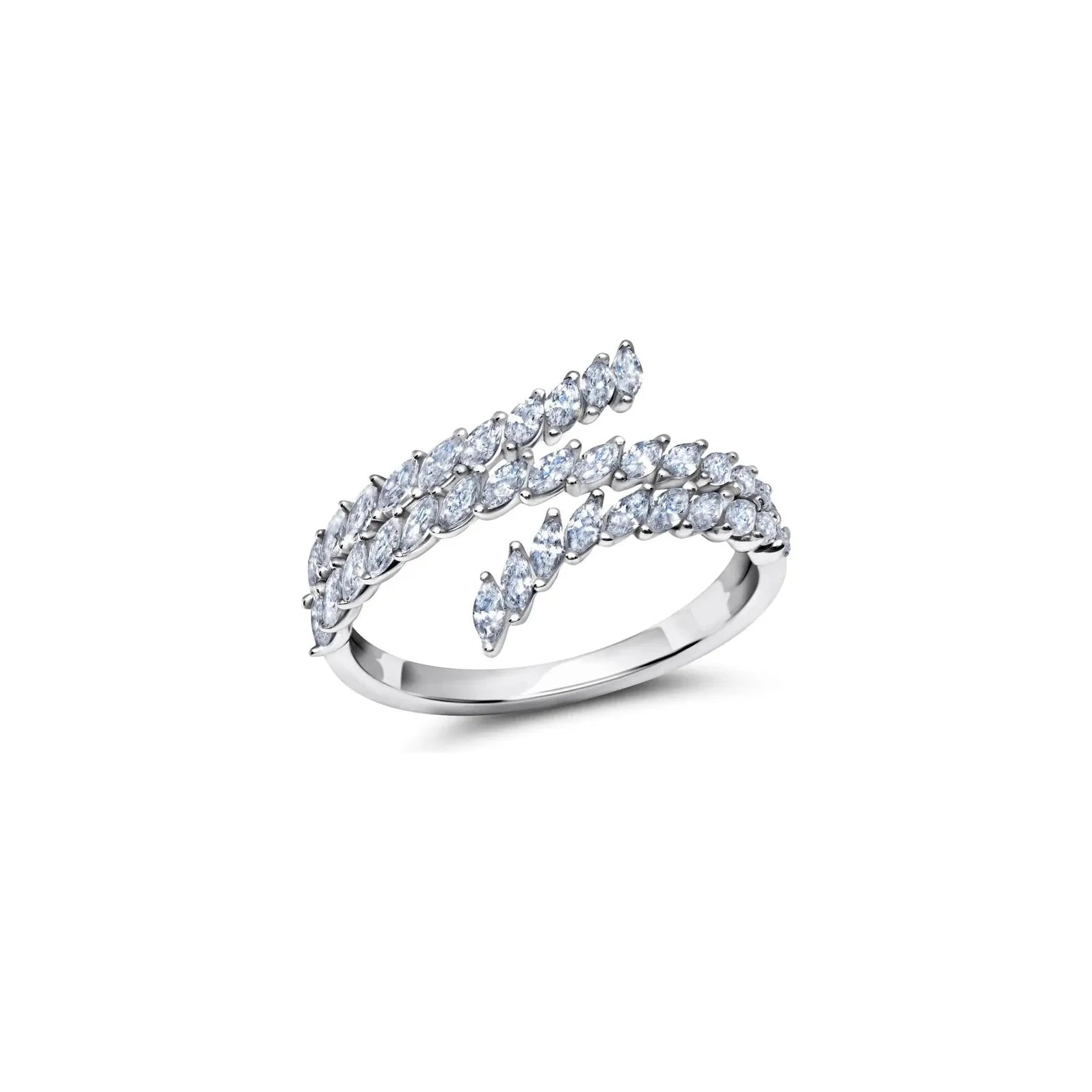 eternity wedding bands-CRISLU  Marquee Wrap Ring in Pure Platinum