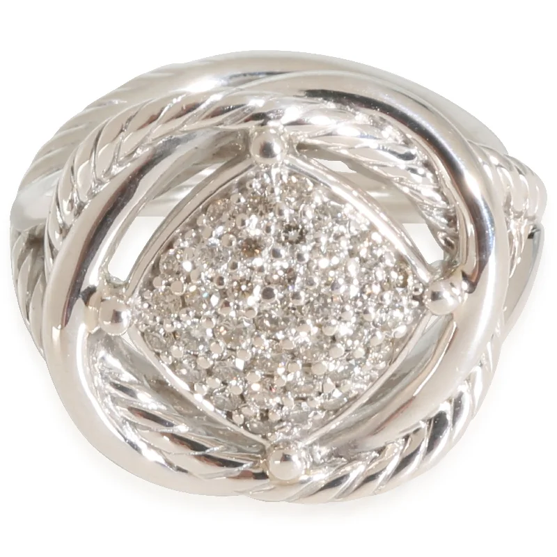 rings for women with sapphires-David Yurman Infinity Diamond Ring in Sterling Silver 0.33 CTW