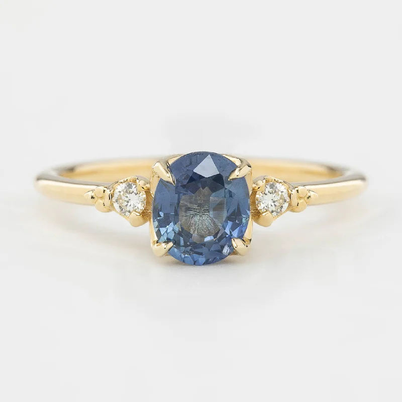 custom engagement rings-Estel Ring - 1.19ct Blue Sapphire (One of a kind)