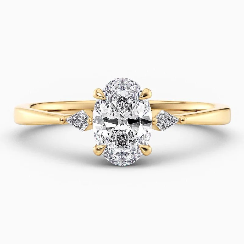 rings for bridesmaids-Harlow Three Stone Lab Grown Diamond Engagement Ring