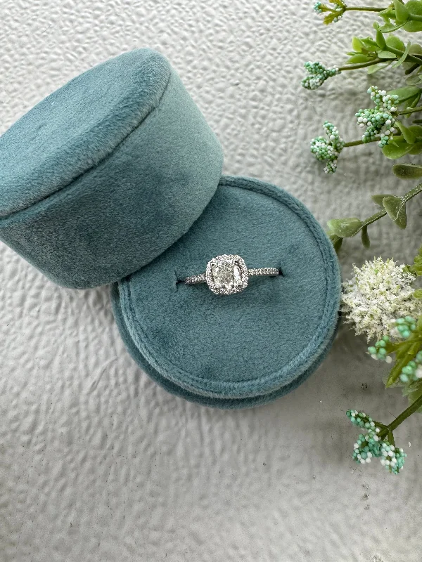 affordable engagement rings-Evie Lab grown Diamond Cushion Cut Engagement Ring