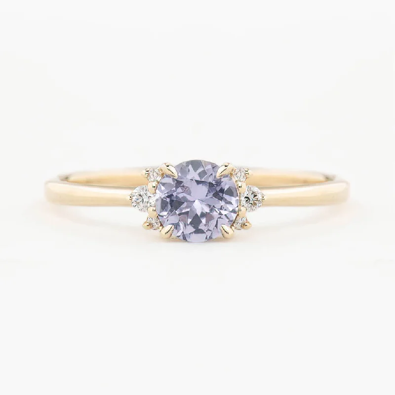 large gemstone rings for women-Lena Ring 0.58ct Lavender Blue Unheated Umba Sapphire, 14K Yellow Gold (One of a kind)