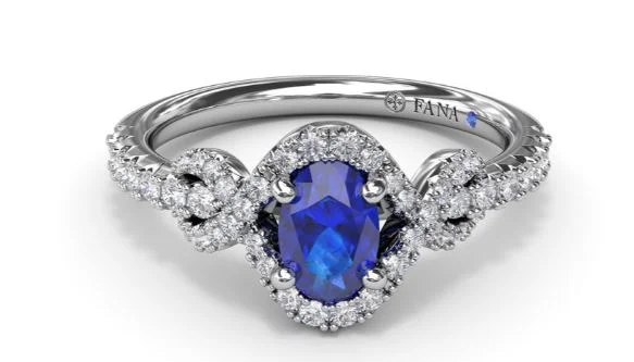 luxury rings for women-"Love Knot" Sapphire and Diamond Ring