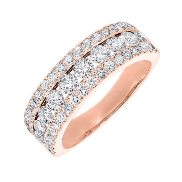 engagement rings with rubies-14KT ROSE GOLD DIAMOND (1 1/2CTW) BAND