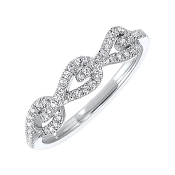 engagement rings for women-10KT WHITE GOLD DIAMOND (1/6CTW) BAND