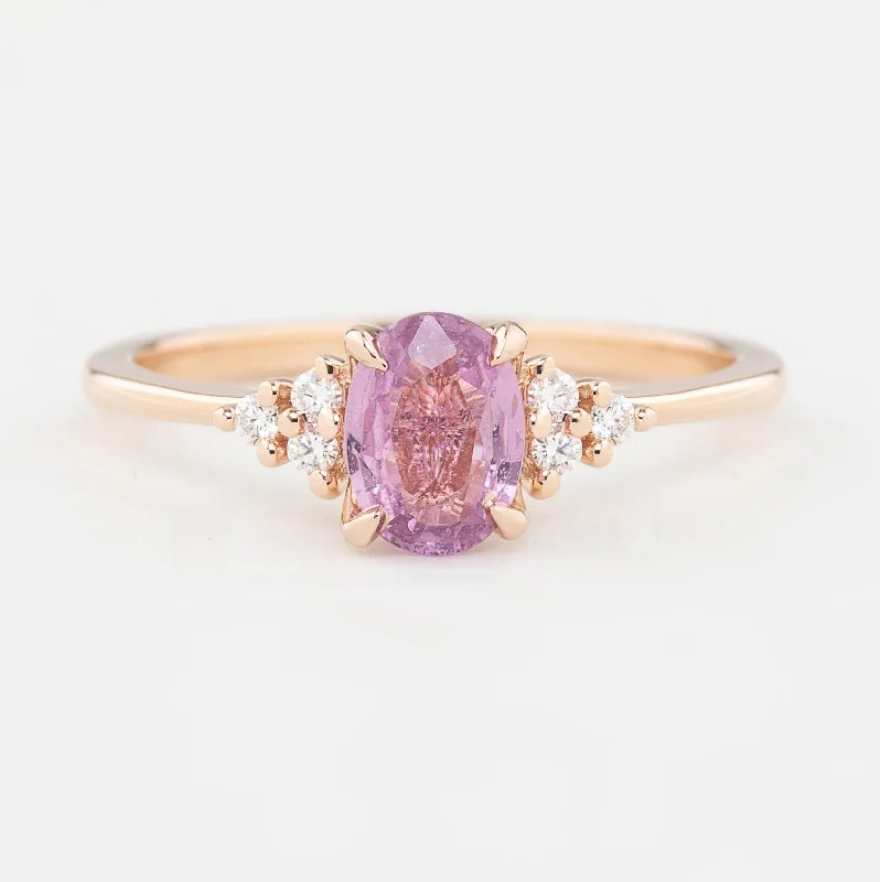 men’s sterling silver rings-Teresa Ring - 0.84ct Light Pink Ceylon Sapphire, 14k Rose Gold (One of a kind)