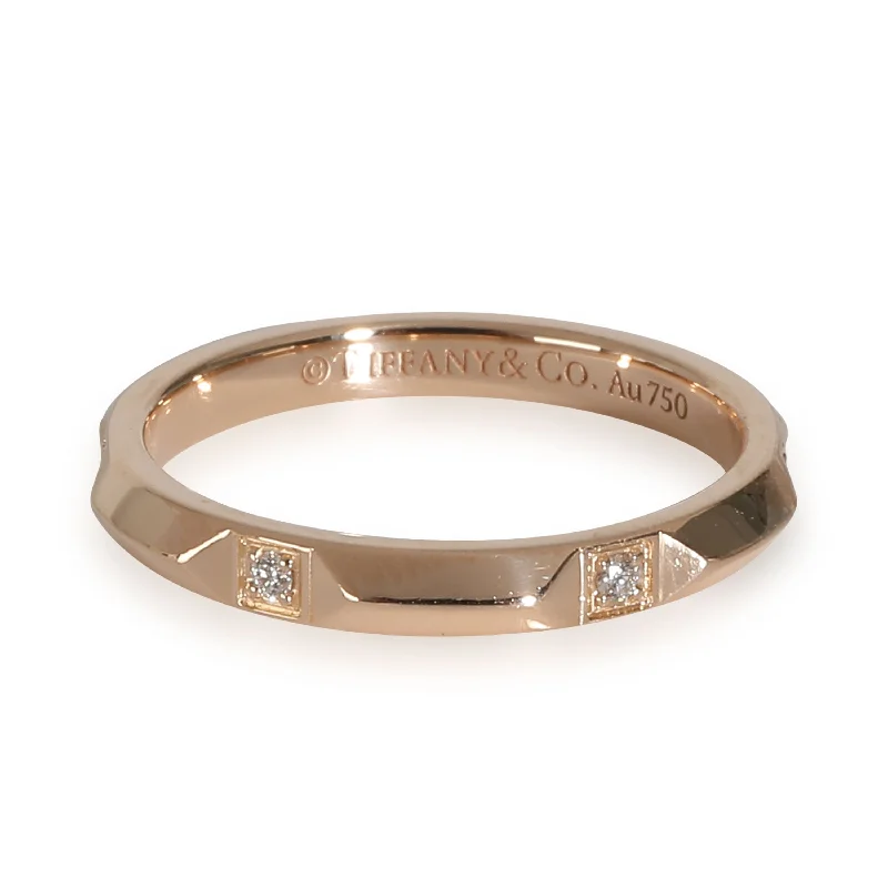 affordable wedding bands-Tiffany & Co. Tiffany True Band in 18k Rose Gold 0.05 CTW