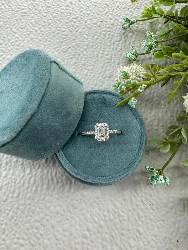 engagement rings with aquamarine-Vivien Engagement Ring