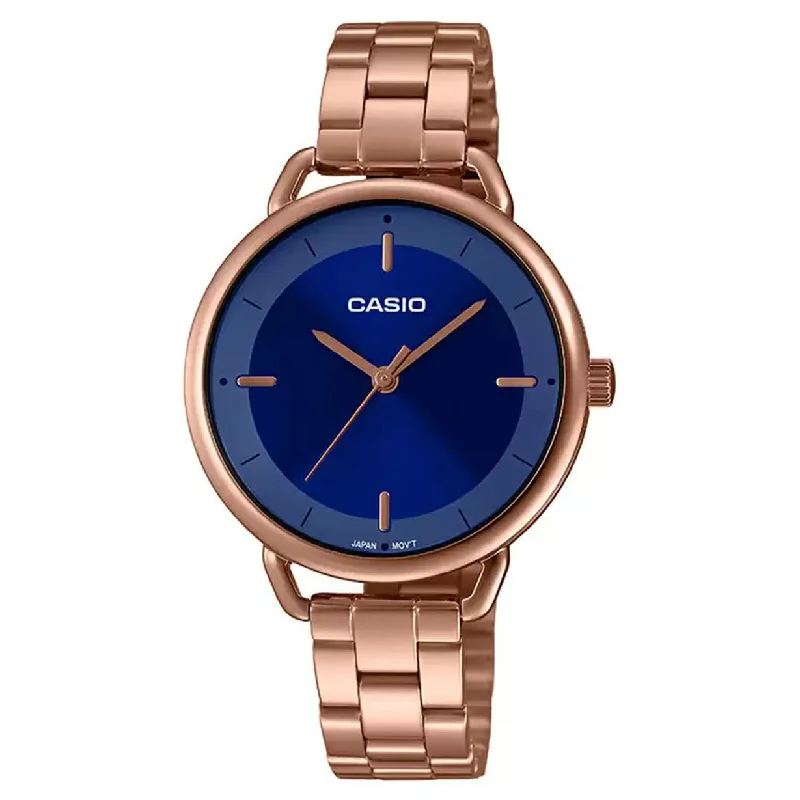 fitness watches with pulse and activity monitoring-Casio Enticer Blue Dial Women 32mm