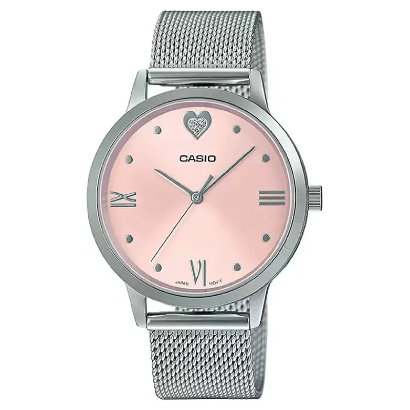 slim watches for elegant wrist styling-Casio Enticer Pink Dial Women 40mm