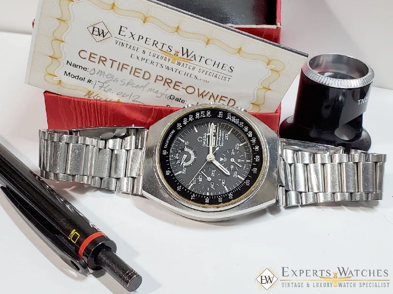 best watches for business professionals-1975 Vintage Omega SpeedMaster Chronograph Mark 4.5 Ref 176.0012 Day Date Watch