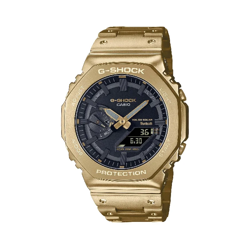 watches for night-time visibility-Casio G-SHOCK Gold Full Metal Watch GMB2100GD-9A