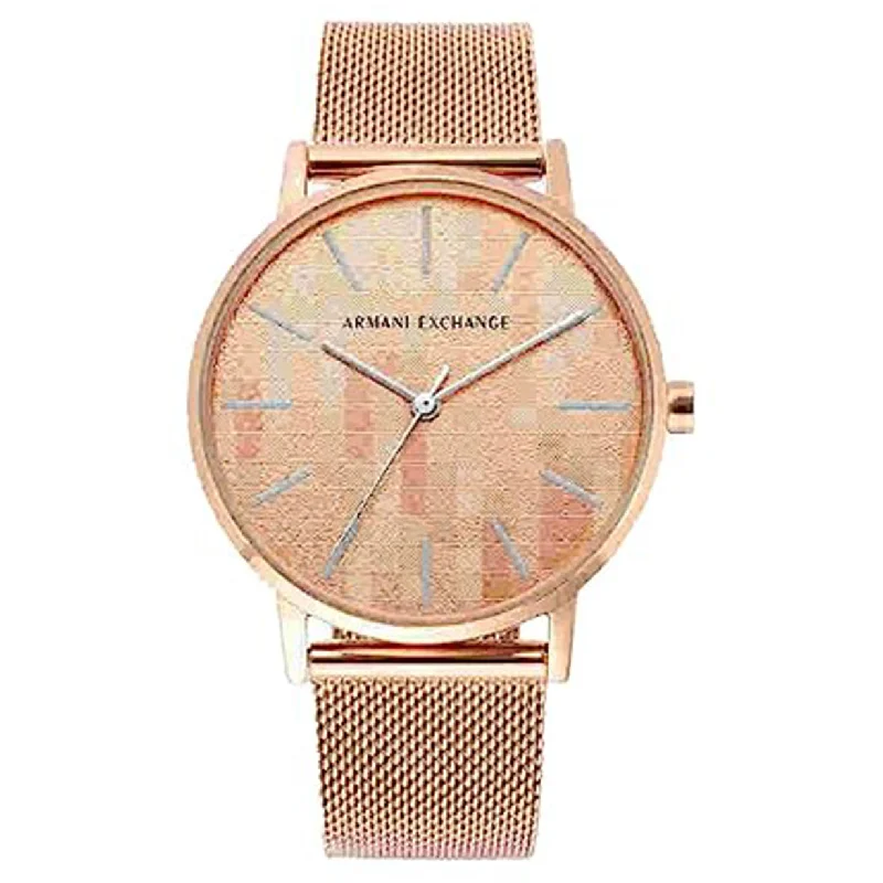 women’s watches with minimalist design-Armani Exchange Analog Rose Gold Dial Women 36mm