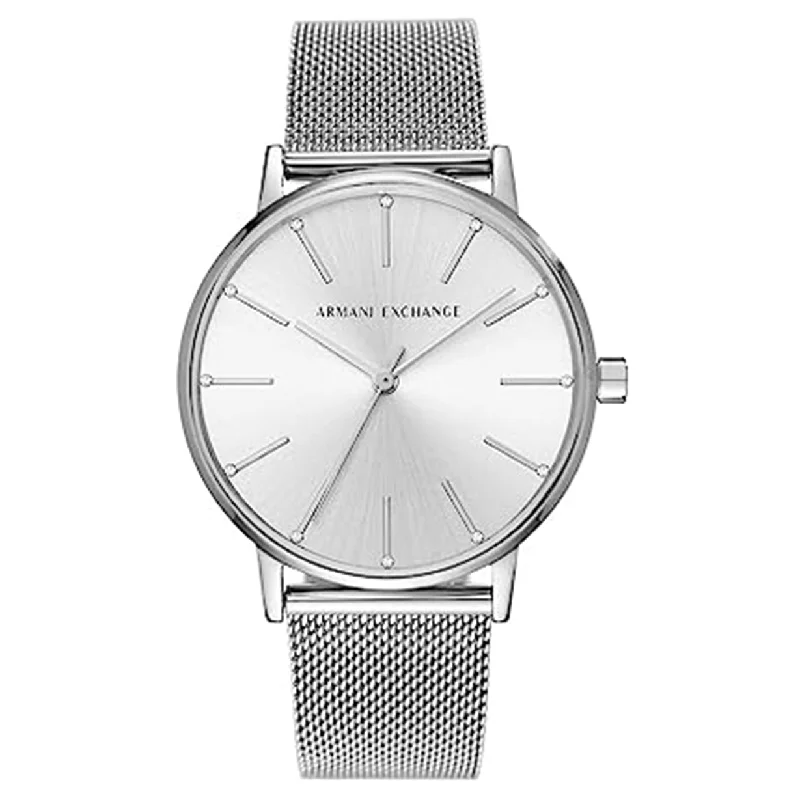 best watches for cycling enthusiasts-Armani Exchange Lola Silver Dial Women 39mm