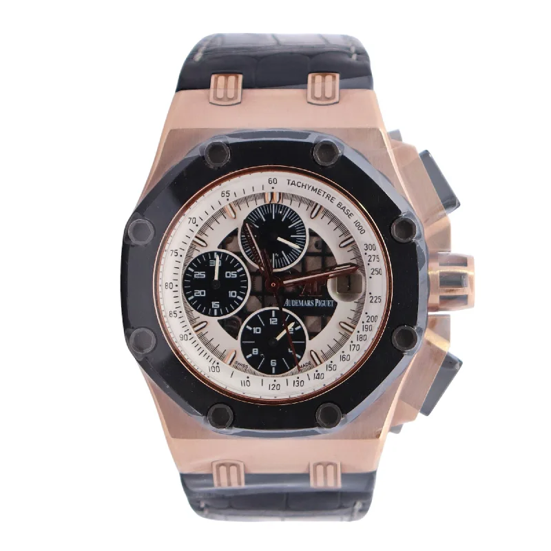 waterproof watches for boating-Audemars Piguet Royal Oak 44mm Openwork Dial Watch Ref# 26078RO.OO.D002CR.01