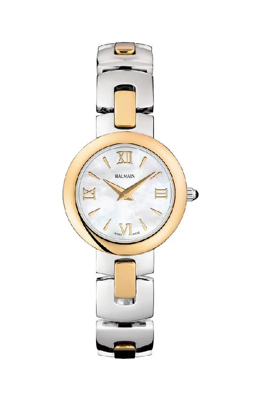 smartwatches for multitasking-Balmain Balmya  White Mother Of Pearl Dial Women 27mm