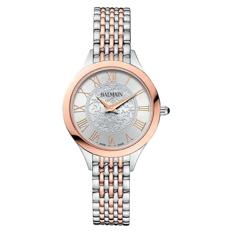 smartwatch for runners with cadence tracking-Balmain De Balmain II Mini Silver Dial Women 29mm