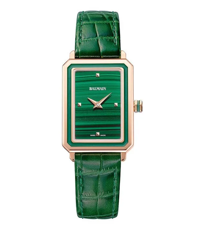 watches with multiple time zone features-Balmain Eirini  Green Dial Women 33mm