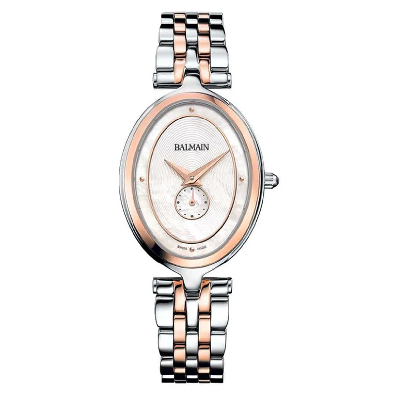 sleek watches for business meetings-Balmain Haute Elegance Oval Mother Of Pearl Dial Women 32mm