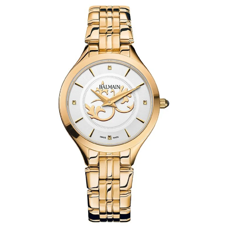 durable military watches for men-Balmain Maestria Lady Round II Silver Dial Women 30mm