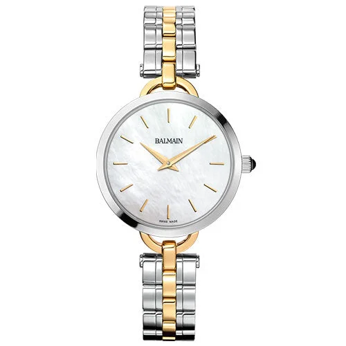 watches for people with poor eyesight-Balmain Orithia II White Mother Of Pearl Dial Women 32mm