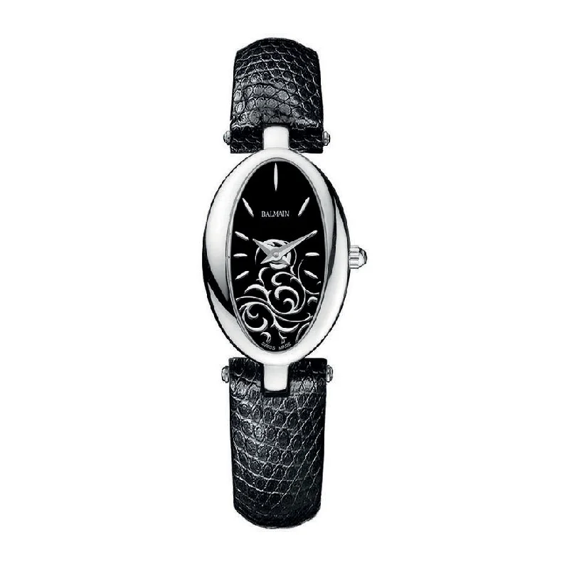 stylish watches for businesswomen-Balmain Ovation Mini Black Dial Women 20mm